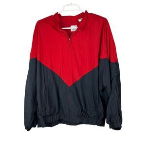 Liz Claiborne vintage Liz Golf lined jacket red and black XL zip up